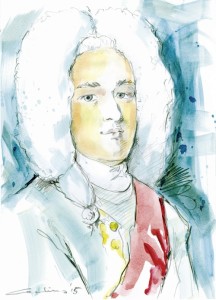 Albrecht Wolfgang zu Schaumburg-Lippe Aquarell von Cornelius Rinne